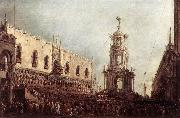 GUARDI, Francesco Carnival Thursday on the Piazzetta dgs oil painting artist